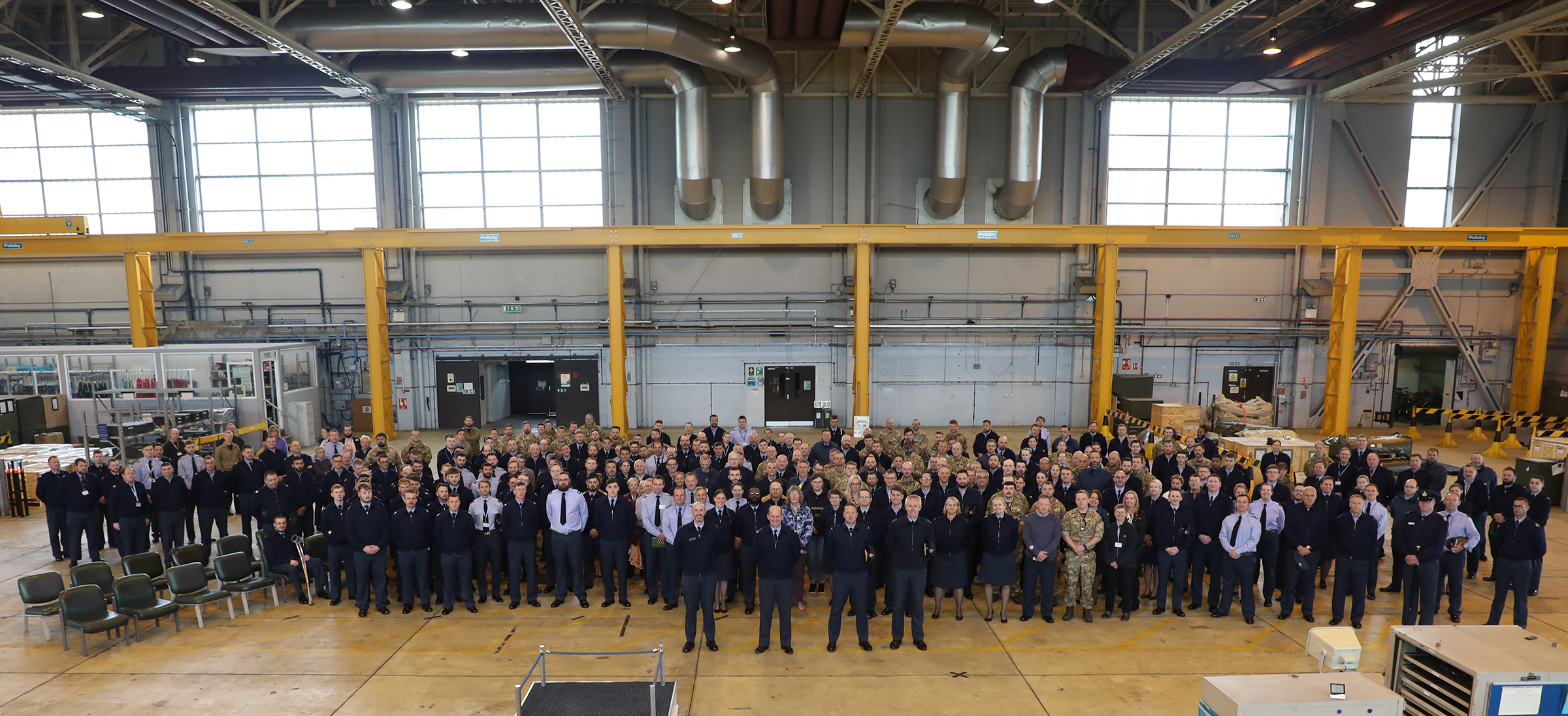 Air Chief Marshal Wigston and personnel from RAF Wittering and the Support Force
